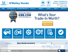 Tablet Screenshot of omalleyhonda.com